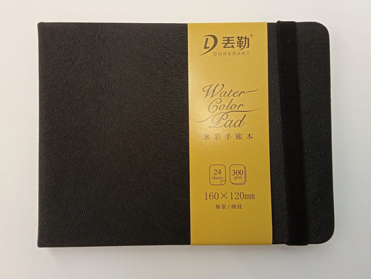 Dorerart Watercolor Black Notebook (24 sheets, 120x160mm)