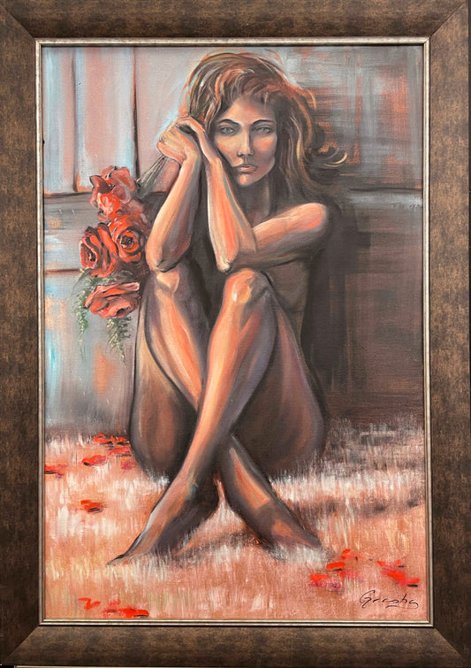 Original Oil Painting by artist Teresa Grasby - "Contemplation", 20" x 30"