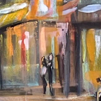 Original Acrylic Painting by artist Teresa Grasby entitled "Under Cascade", 30" x 40", SOLD