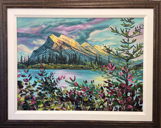 Original Acrylic Painting by artist Teresa Grasby - "Mount Rundle Majestic", 30" x 40"