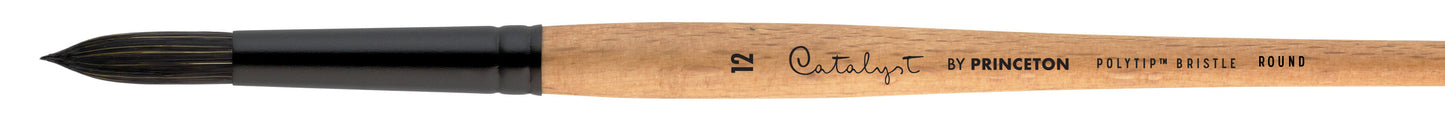 Princeton - Catalyst Polytip Best Flagged Synthetic Bristle - Short Handle - Round