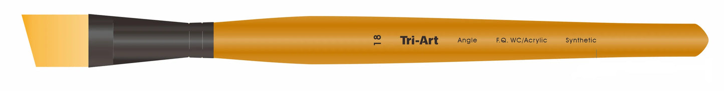 Tri-Art Artist Brushes - Short Synthetic - WC/Acryl - Angle - 18