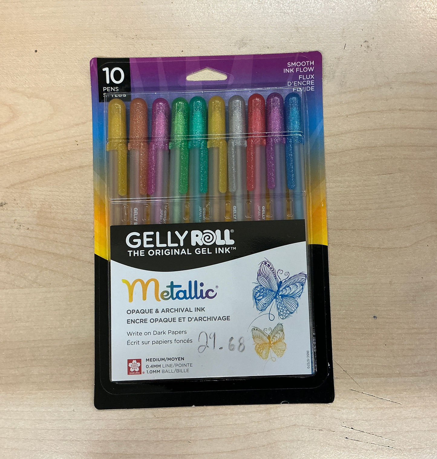 Gelly Roll Metallic Gel Ink Pens (Set of 10)