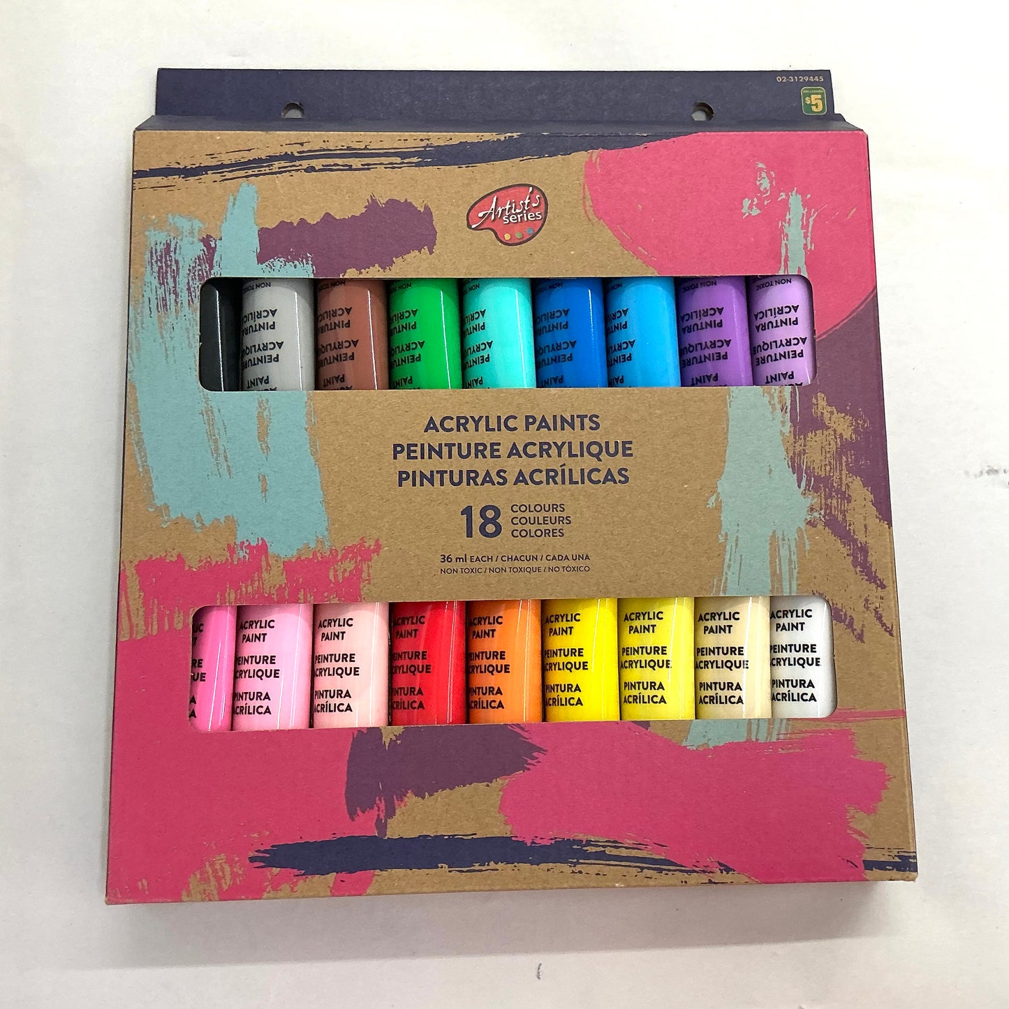 Artist's Series Acrylic Paints (18 Colours) (36ml each)