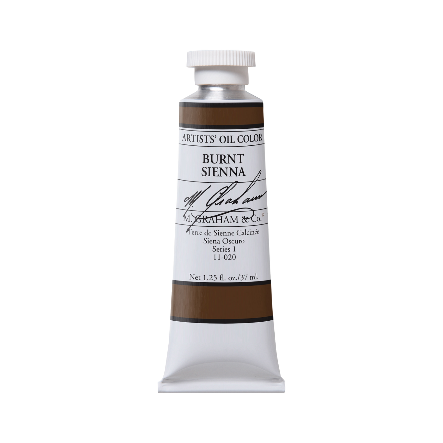 M.Graham Burnt Sienna Oil Paint 37ml - Professional Artist Quality