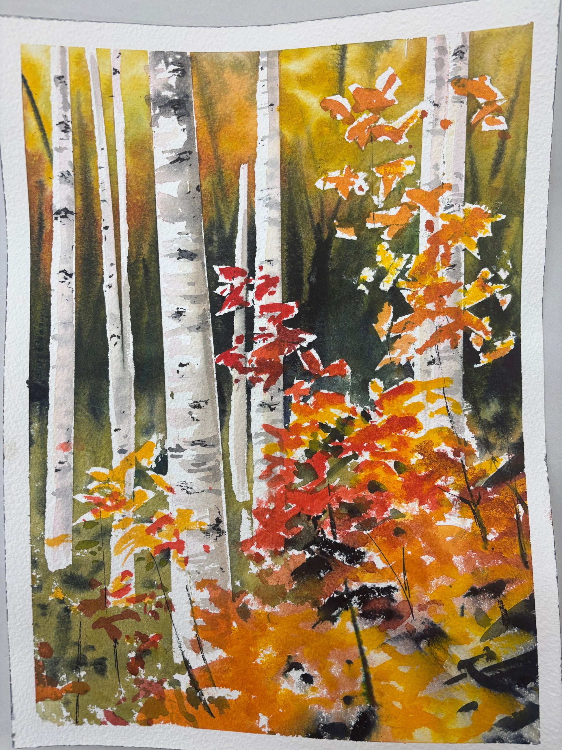 Sample of a watercolour exercise