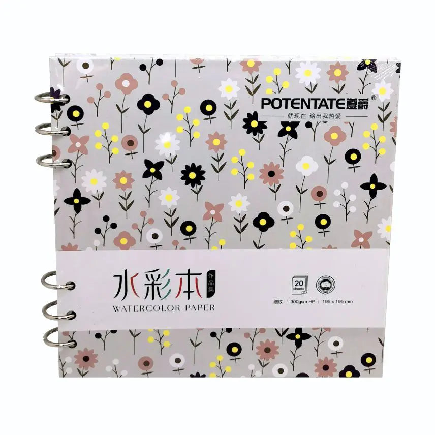 Potentate Spiral Bound Watercolor Book, 300g, 195x195mm