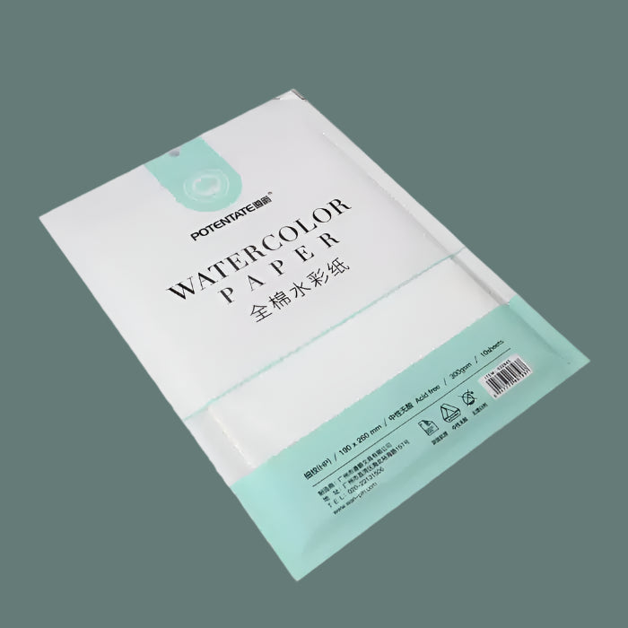 Potentate Watercolor Paper, 10 sheets, 300g, 190x260mm