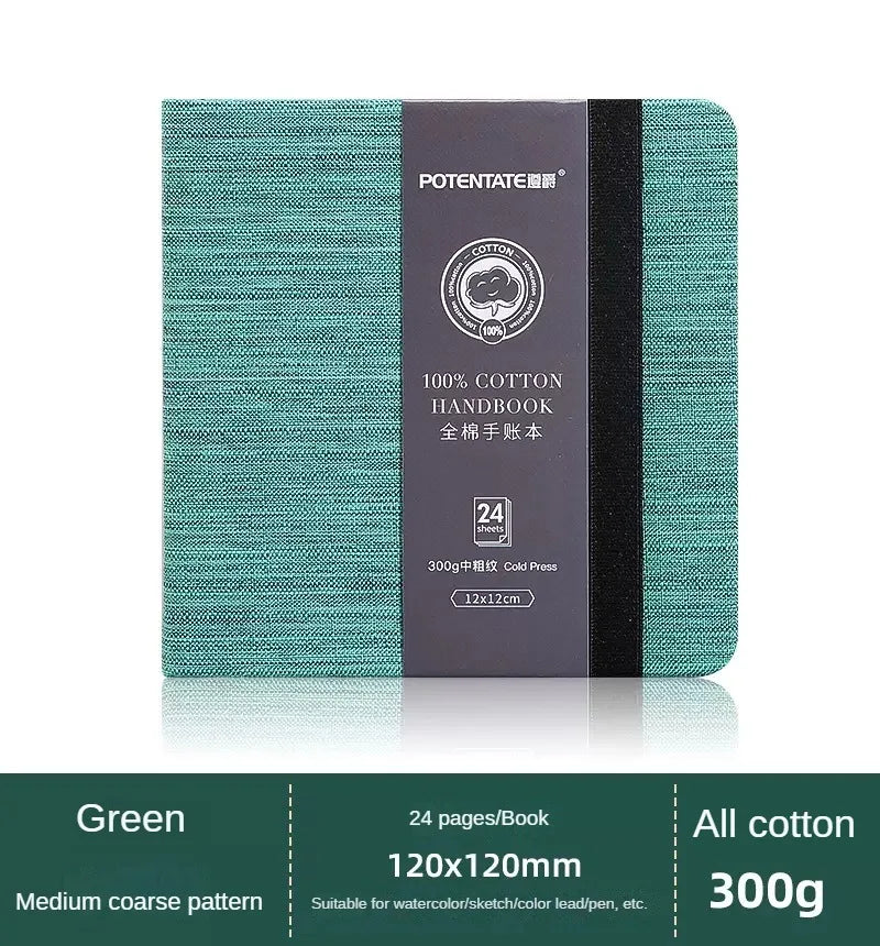 Potentate 100% Cotton Handbook 140lb, 24 sheets, 12 x 12cm