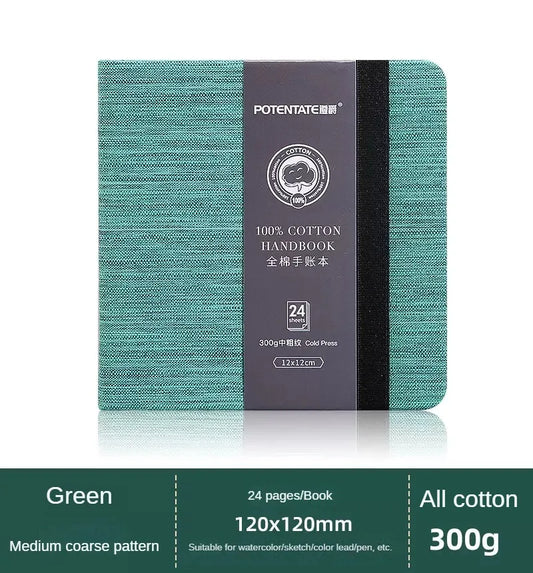 Potentate 100% Cotton Handbook (300g/ 140lb, Hot Press, 12x12cm)