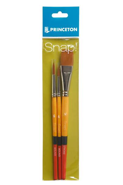 Princeton - Snap! Gold Taklon - Short Handle - Set of 3