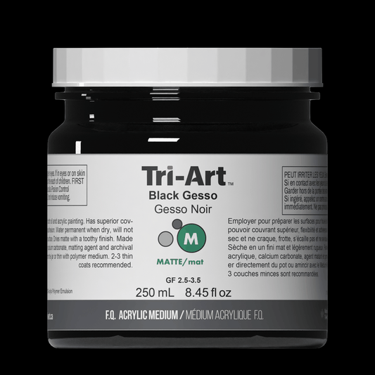 Tri-Art Acrylic Mediums - Black Gesso