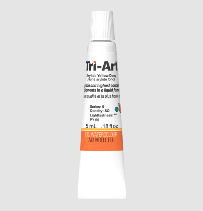 Tri-Art Watercolour 5ml Tube, Arylide Yellow Deep (Series 2)