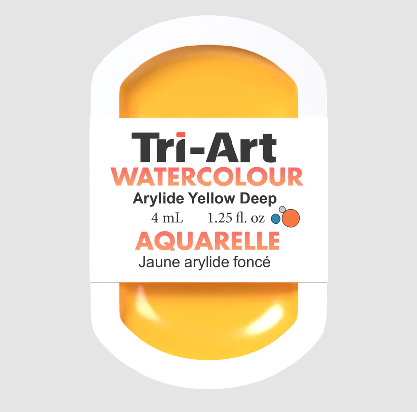 Tri-Art Watercolour 4mL Pan, Arylide Yellow Deep (Series 2)