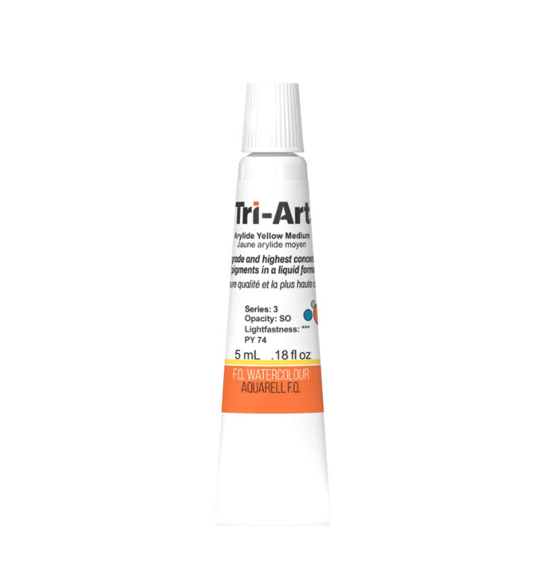 Tri-Art Watercolour 5ml Tube, Arylide Yellow Medium (Series 1)
