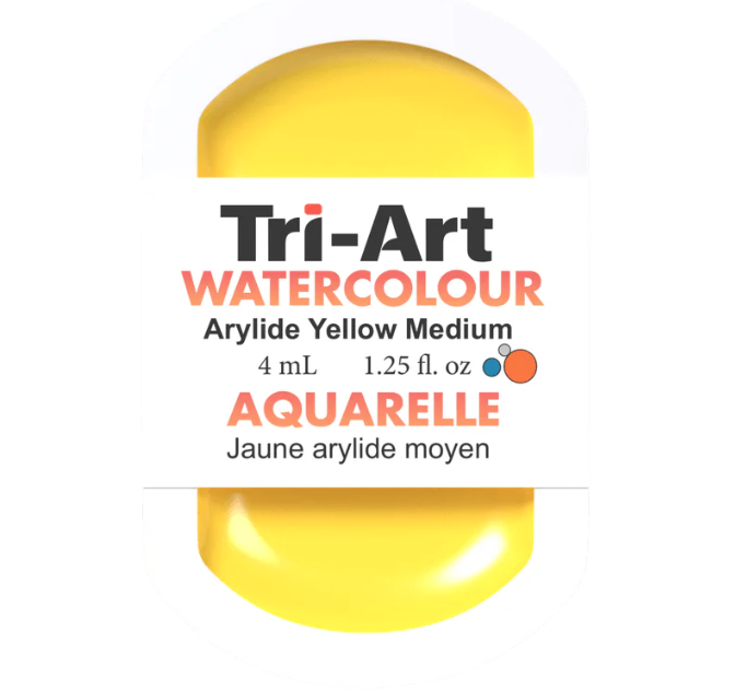 Tri-Art Watercolour 4mL Pan, Arylide Yellow Medium (Series 1)