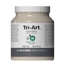 Tri-Art Acrylic Mediums | Ivory Gesso | 500ml jar