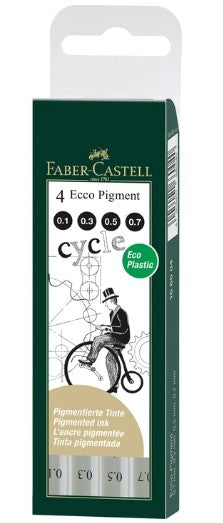 Faber-Castell - Ecco Pigment Fineliner Pens - Set of 4