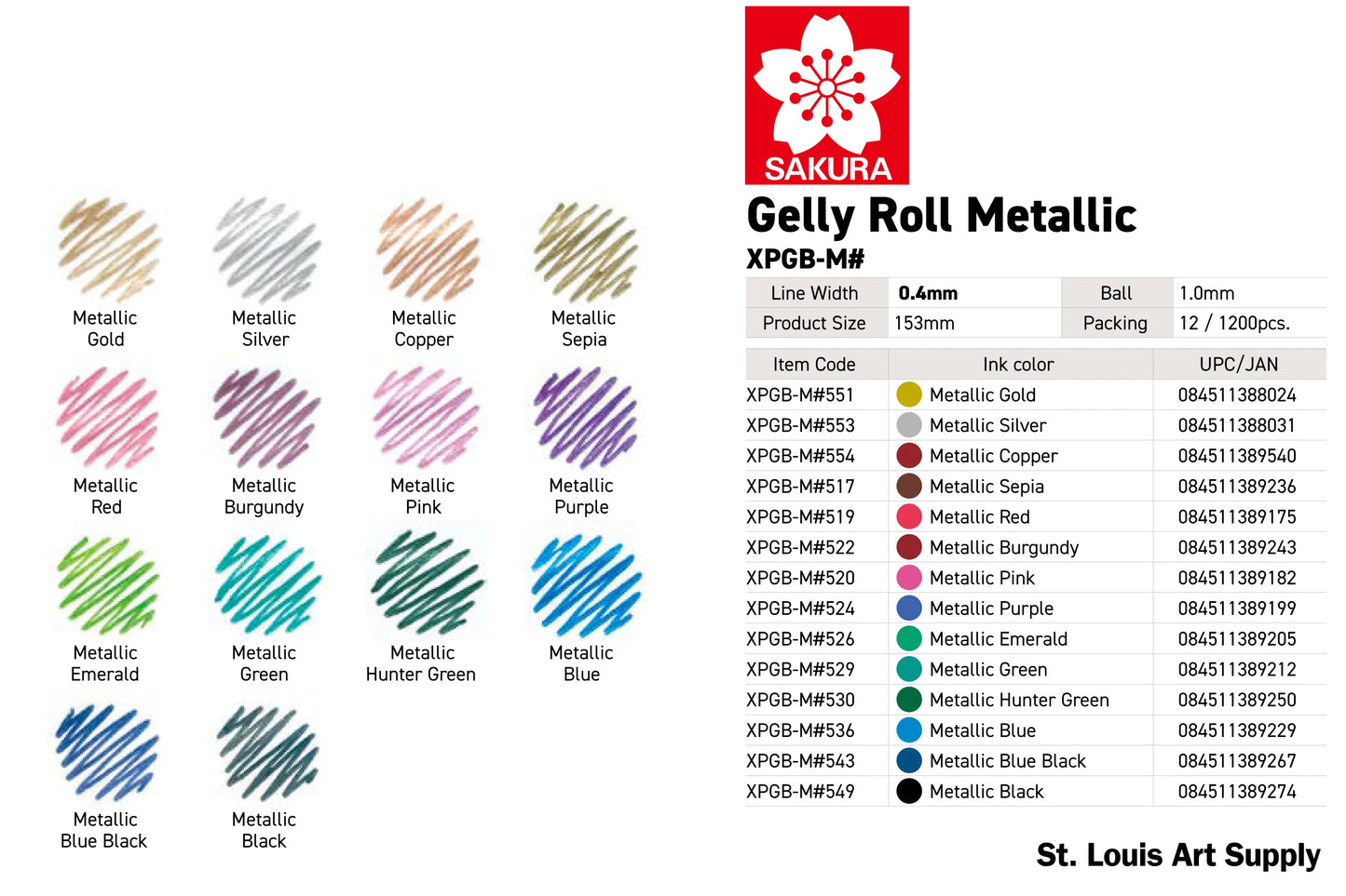 Sakura Gelly Roll Stardust and metallic