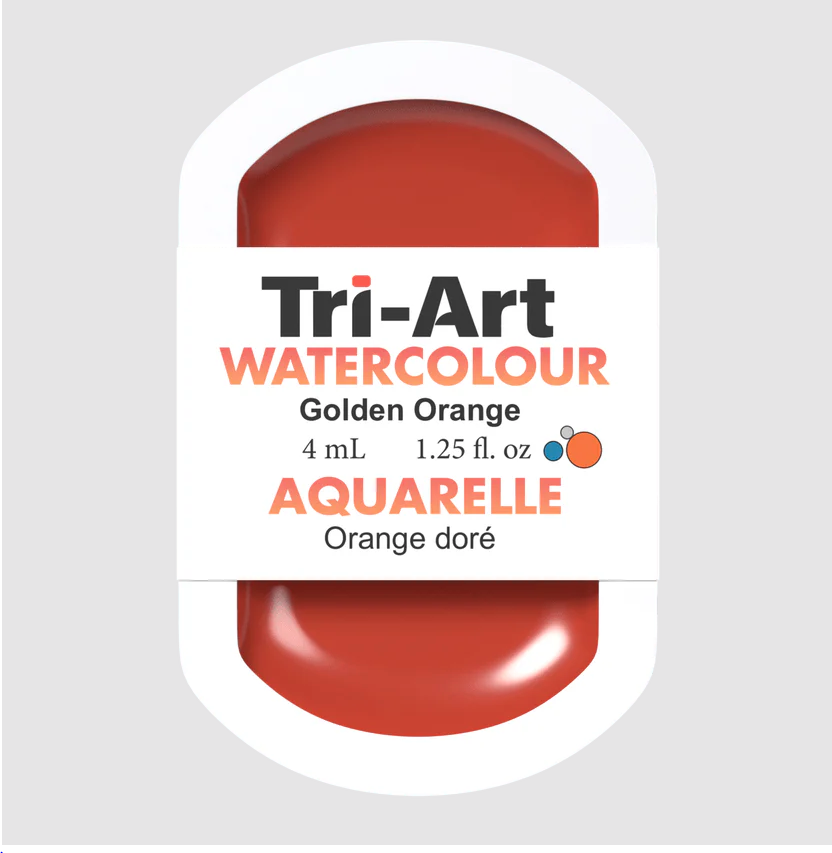 Tri-Art Watercolour 4ml Pan, Golden Orange (Series 3)