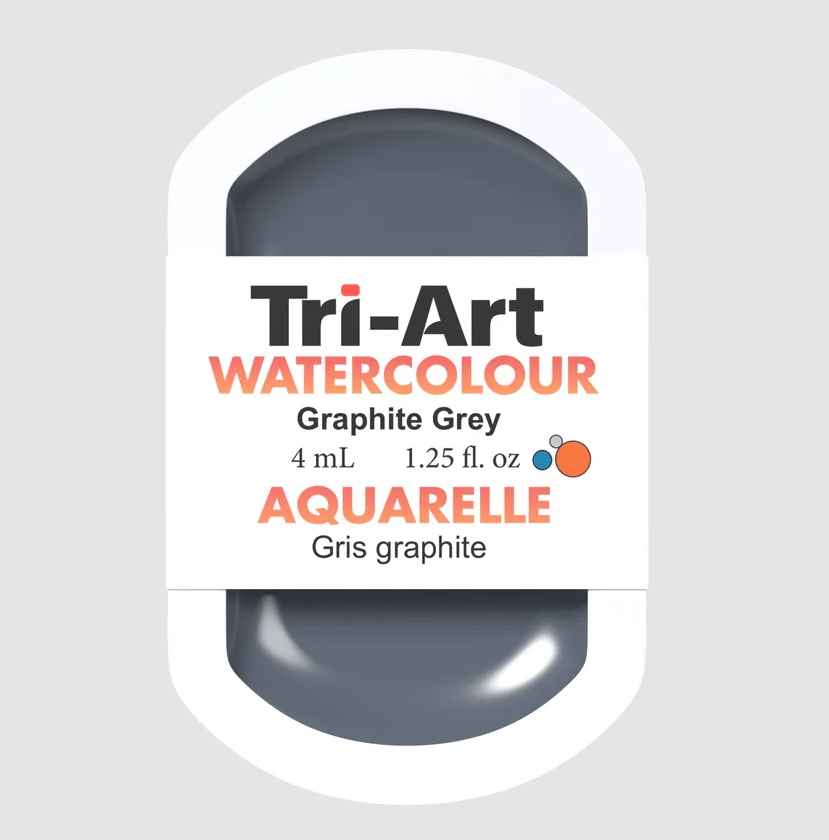 Tri-Art Watercolour 4mL Pan, Graphite Grey (Series 2)