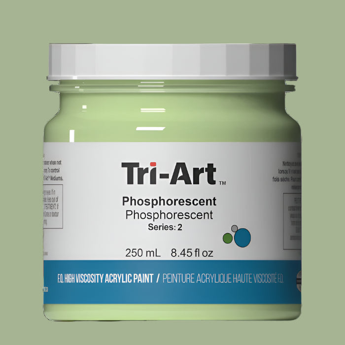 Tri-Art high viscosity acrylic jar 250ml Phosphorescent