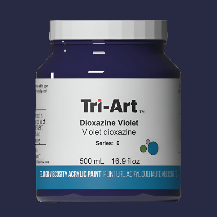 Tri-Art High Viscosity Acrylic Jar 500ml Dioxazine Violet