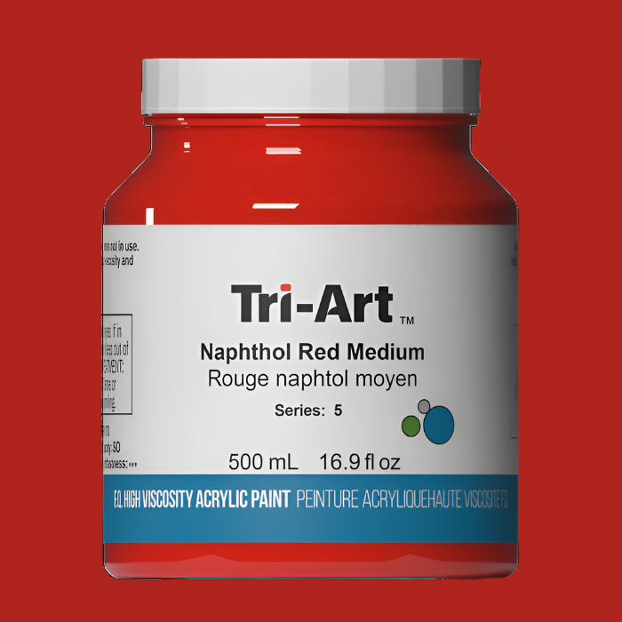 Tri-Art Naphthol Red Medium 500ml Jar