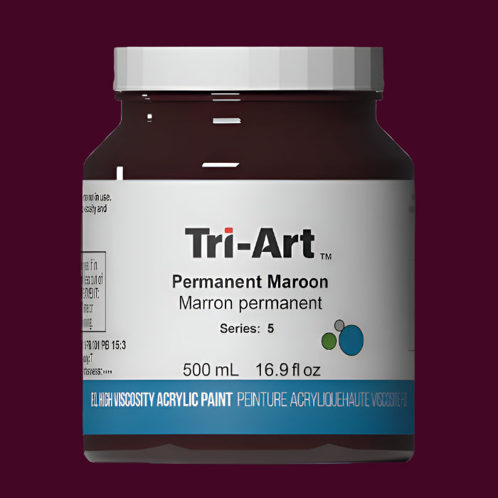 Tri-Art high viscosity Permanent Maroon 500mL Jar