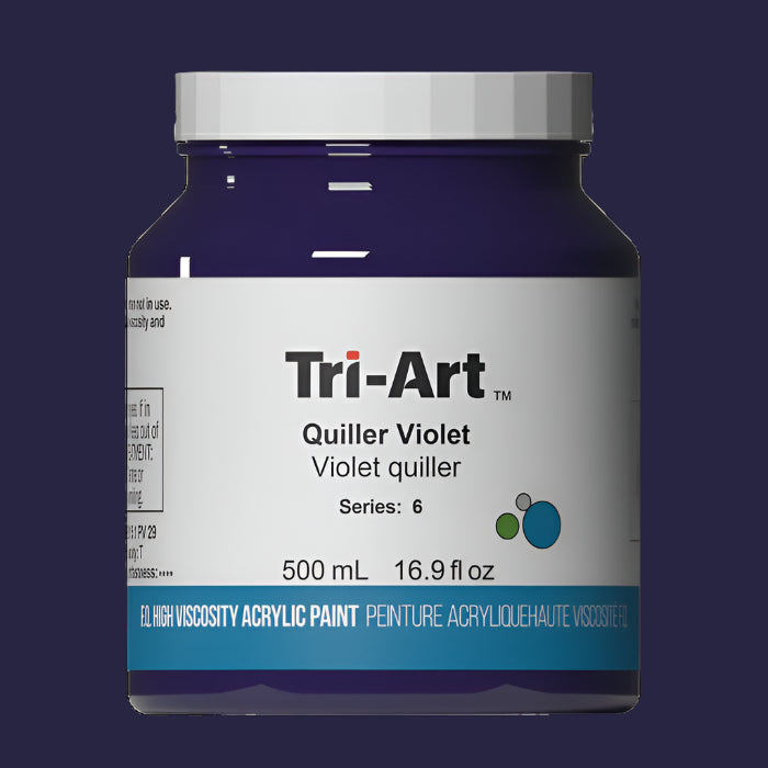 Tri-Art High Viscosity Quiller Violet Acrylic 500ml jar
