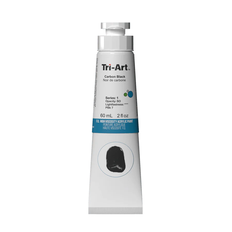Tri-Art High Viscosity Carbon Black Acrylic 150ml tube