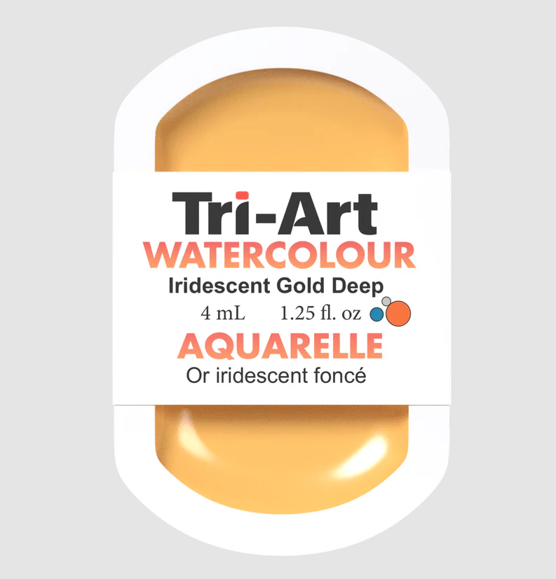 Tri-Art Watercolour 4mL Pan, Iridescent Gold Deep (Series 2)