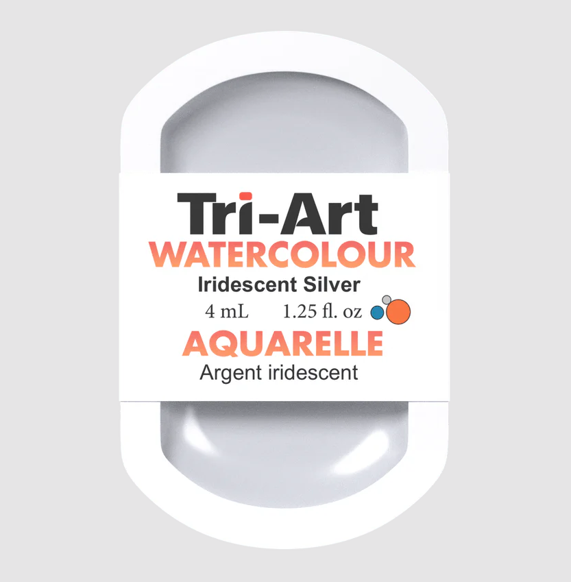Tri-Art Watercolour 4mL Pan, Iridescent Silver (Series 2)