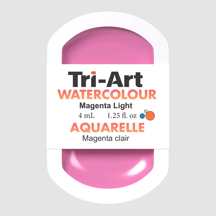 Tri-Art Watercolour 4mL Pan, Magenta Light (Series 1)