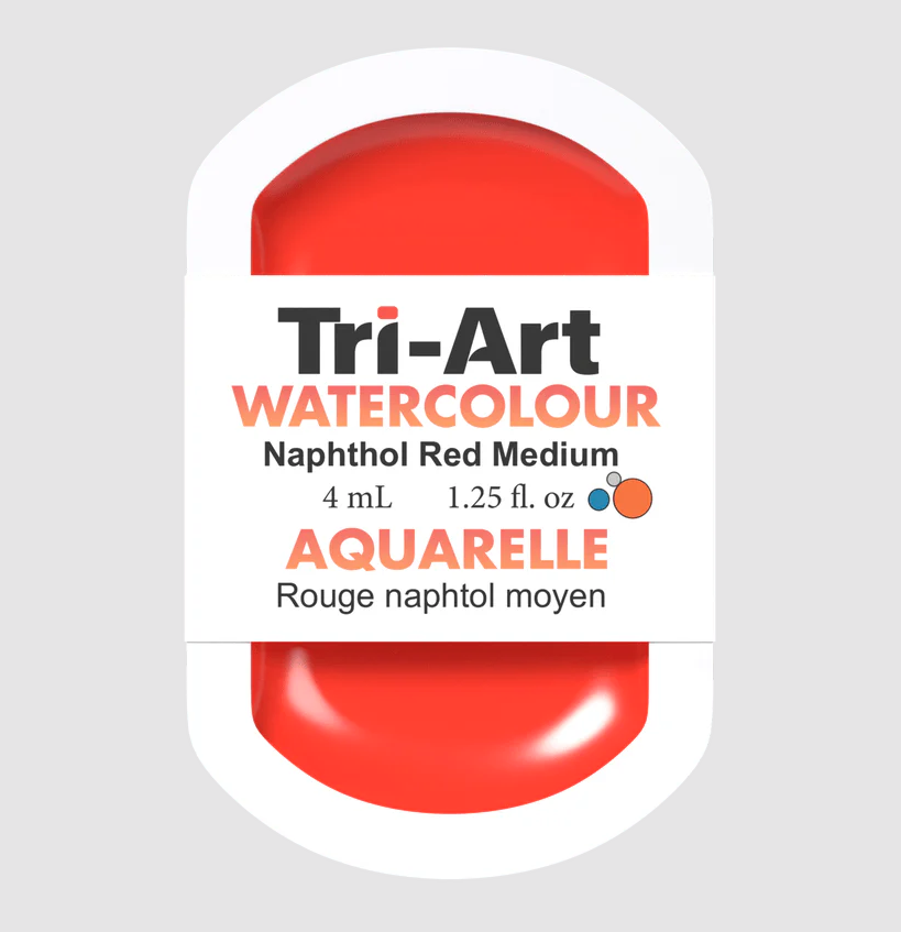 Tri-Art Watercolour 4mL Pan, Naphthol Red Medium (Series 2)