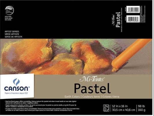 PAPER - Canson Mi -Teintes Pastel Paper Pad  12" x 16" 160g