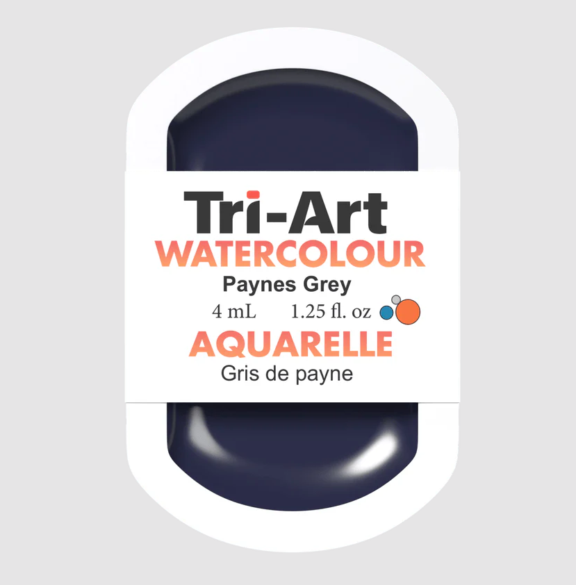 Tri-Art Watercolour 4mL Pan, Paynes Grey (Series 1)