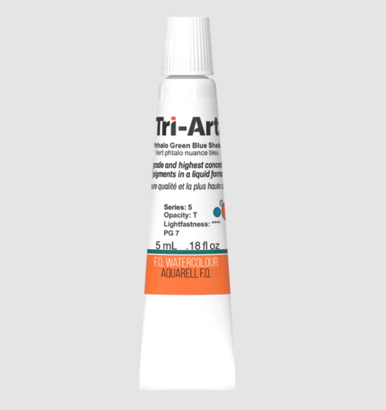 Tri-Art Watercolour 5ml Tube, Phthalo Green Blue Shade (Series 1)