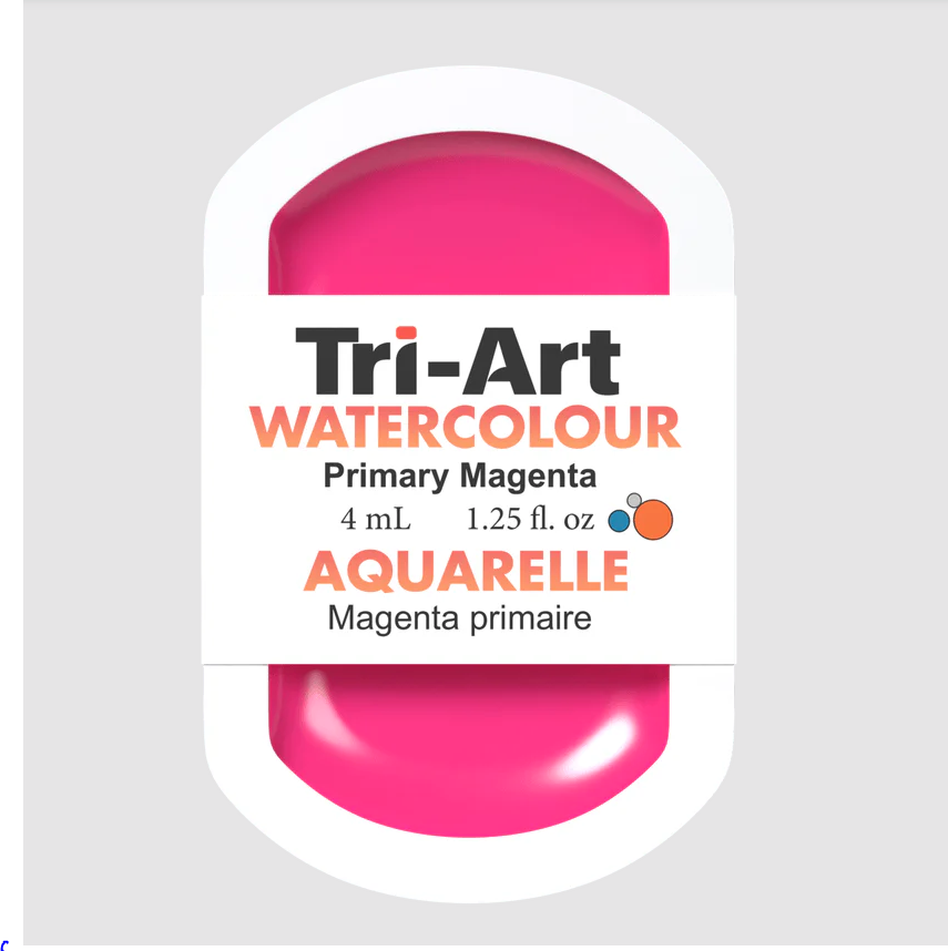 Tri-Art Watercolour 4mL Pan, Primary Magenta (Series 1)