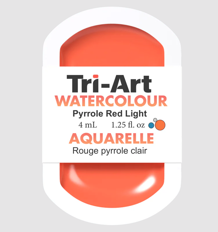 Tri-Art Watercolour 4ml Pan, Pyrrole Red Light (Series 3)