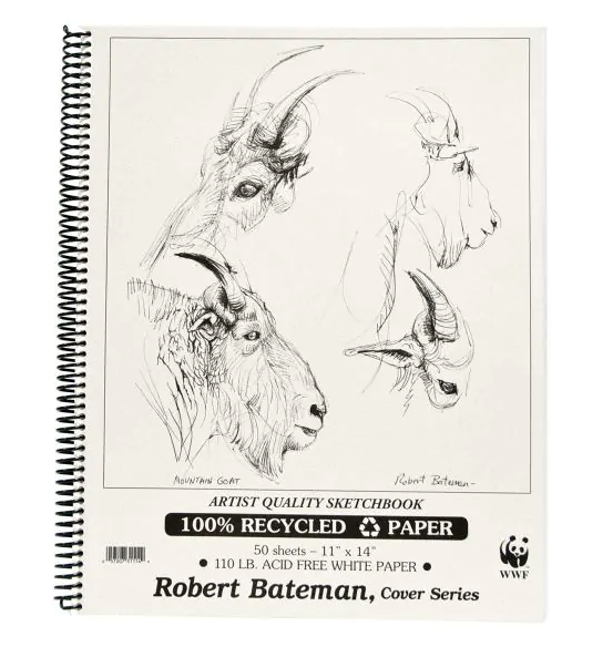 DRAWING SKETCHBOOK - Robert Bateman 11 "x 14"