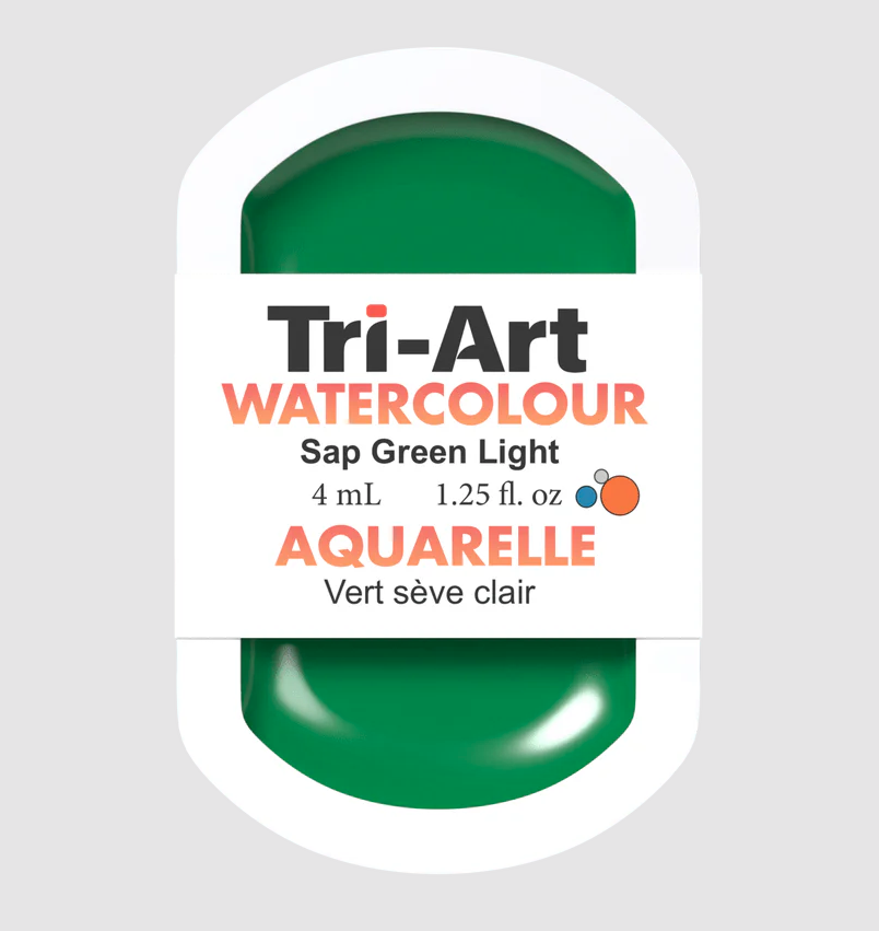 Tri-Art Watercolour 4ml Pan, Sap Green Light (Series 2)