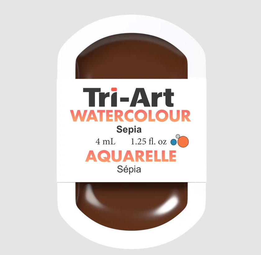 Tri-Art Watercolour 4mL Pan, Sepia (Series 2)
