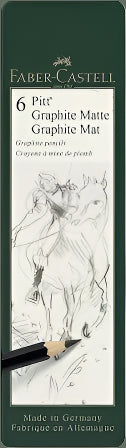 Faber Castell 6 Pitt Graphite Matt Pencils