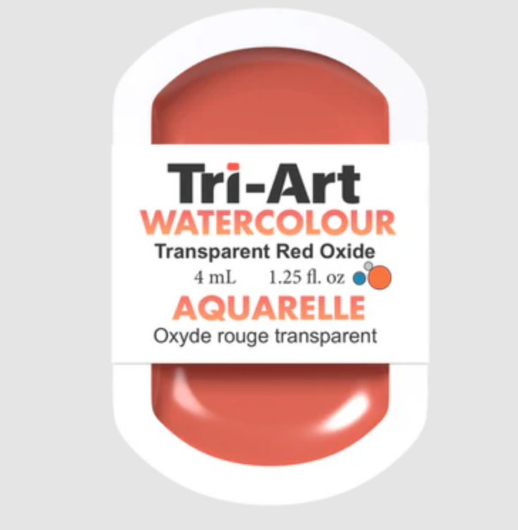 Tri-Art Watercolour 4mL Pan, Transparent Red Oxide (Series 1)