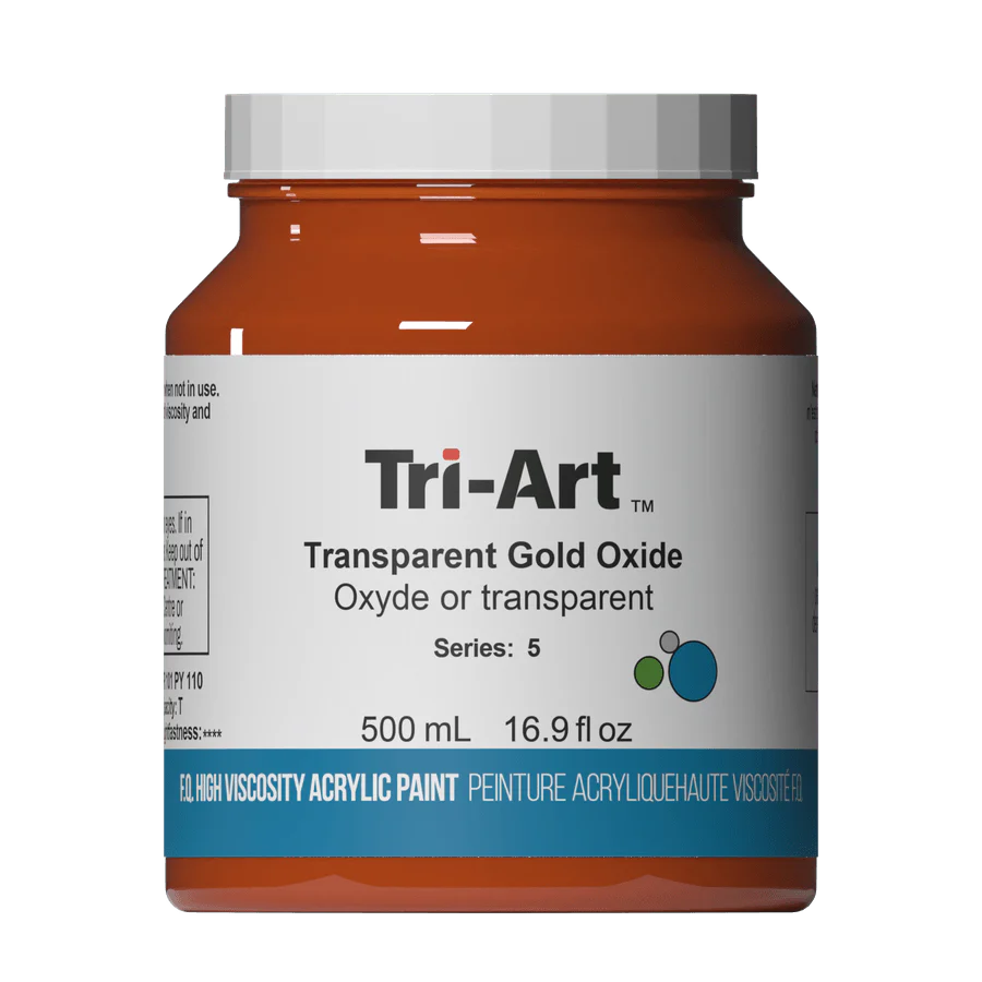 Tri-Art High Viscosity Acrylic | Transparent Gold Oxide | 500ml
