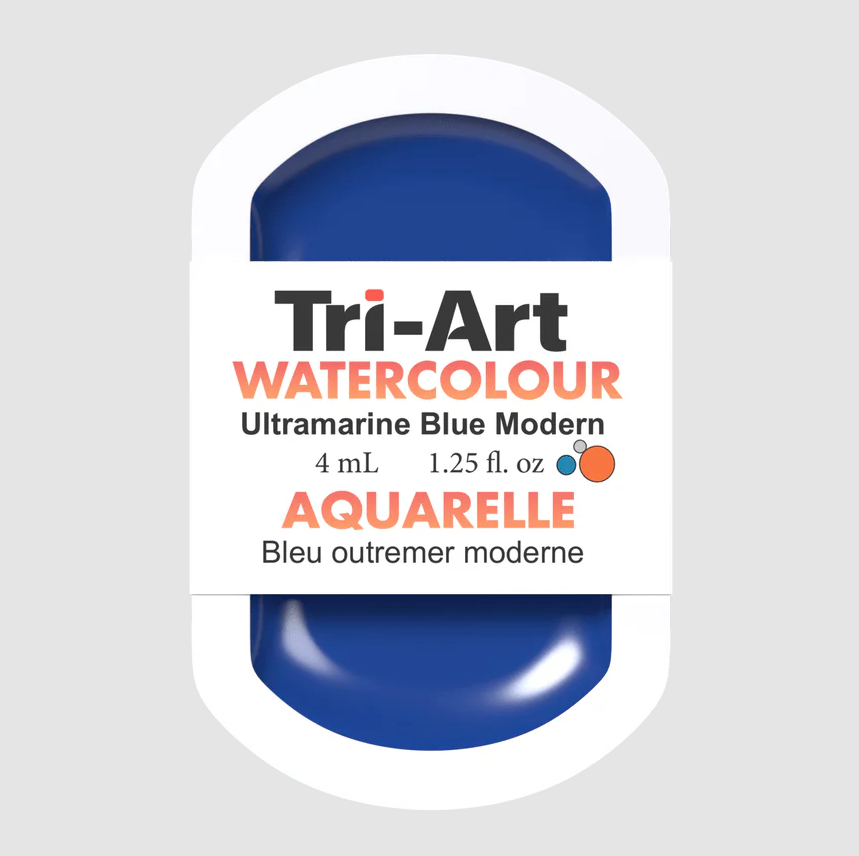 Tri-Art Watercolour 4mL Pan, Ultramarine Blue Modern (Series 1)