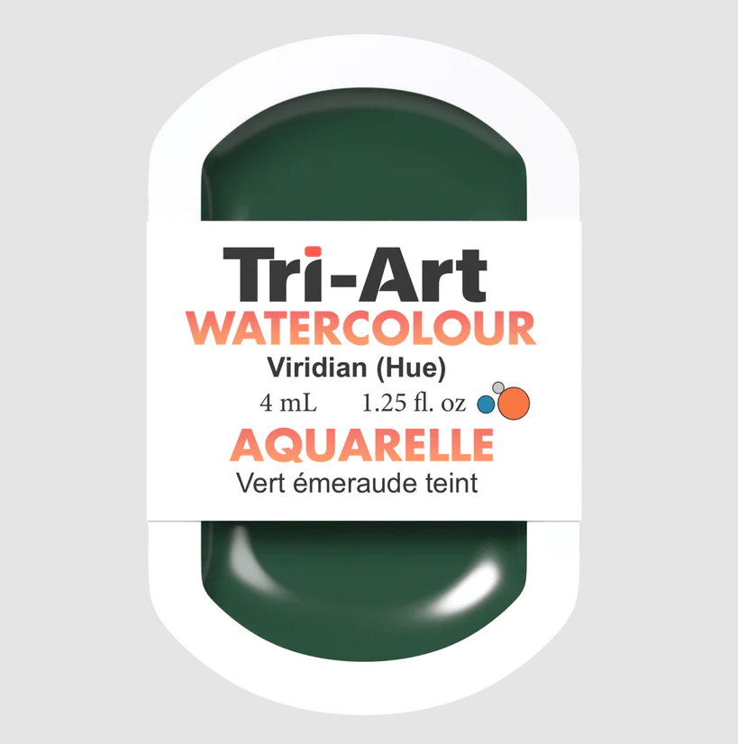 Tri-Art Watercolour 4mL Pan, Viridian (Hue) (Series 1)