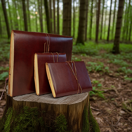 50 Sheets Leatherbound Mixed Media Books