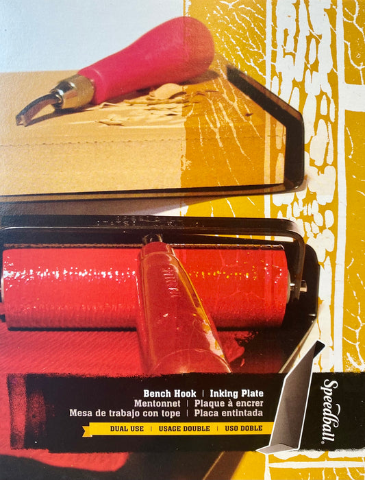 PRINT MAKING - Speedball bench hook and inking plate dual use